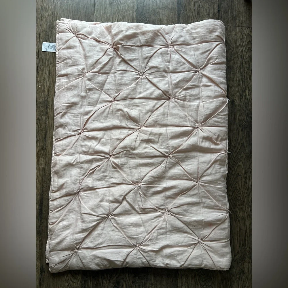 Pottery Barn Kids Soft Pink Quilted Blanket